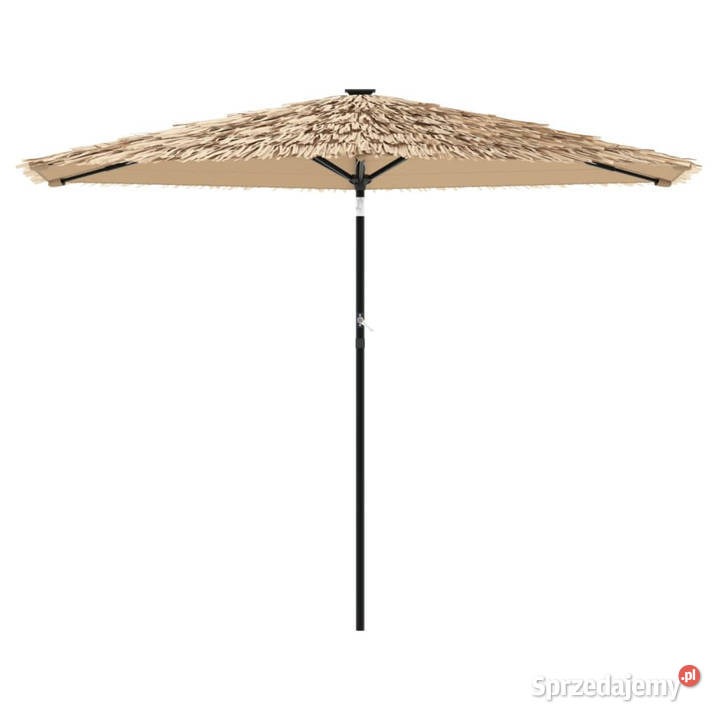 Parasol ogrodowy na stalowym słupku brązowy Warszawa