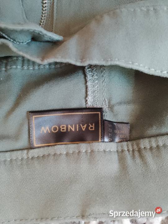 Spodnie z przetarciami dziurami khaki Spodnie sprzedam
