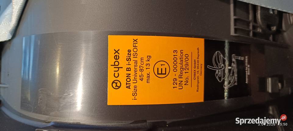 Fotelik i baza Cybex Aton B isofix 0-12kg Foteliki samochodowe Olbrachtów