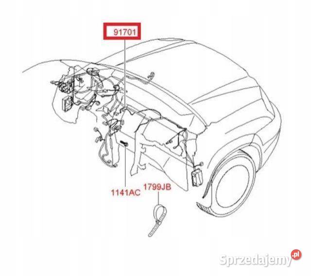 WIĄZKA INSTALACJA AIRBAG TUCSON 0406 917002E090 lubelskie