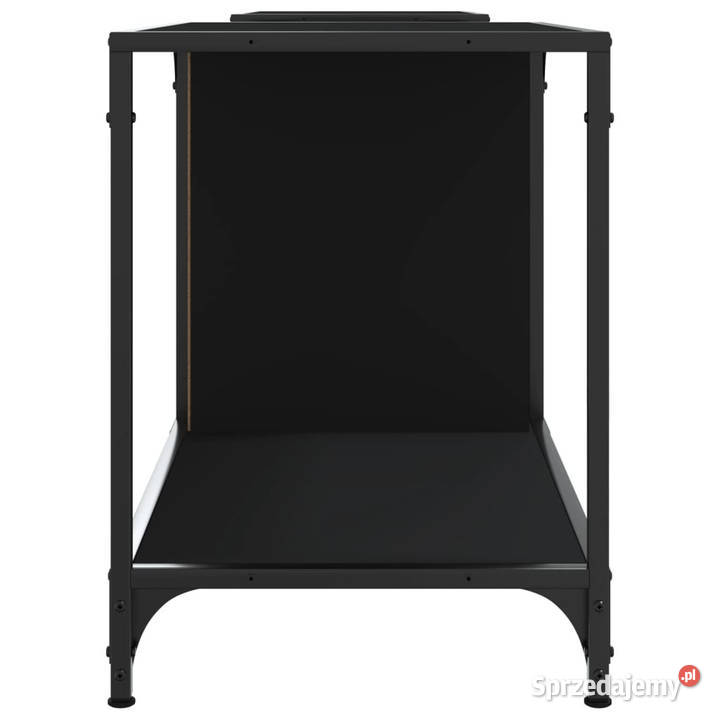 Szafka pod TV czarna 203x37x50 materiał Warszawa