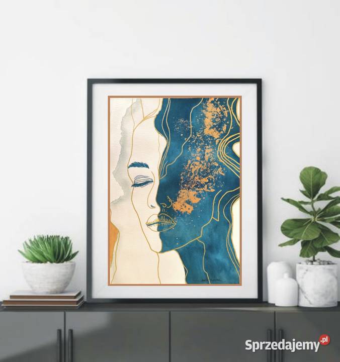 Akwarela Akwarelka Obraz pt Złoty oddech Malarstwo