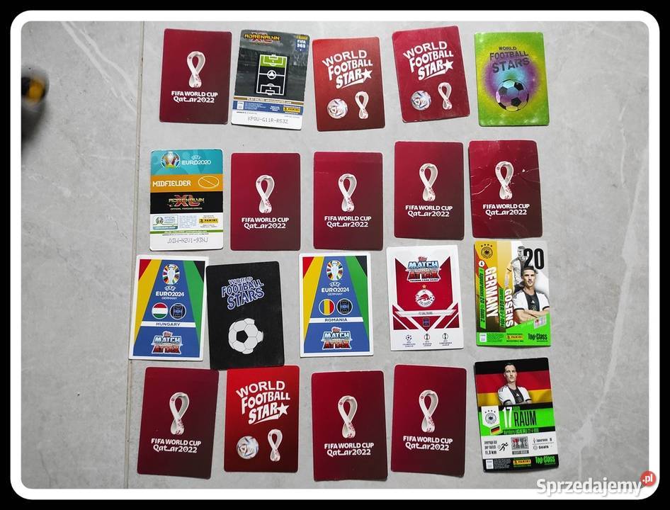 Karty piłkarskie mix różne 20 sztuk mazowieckie Płock