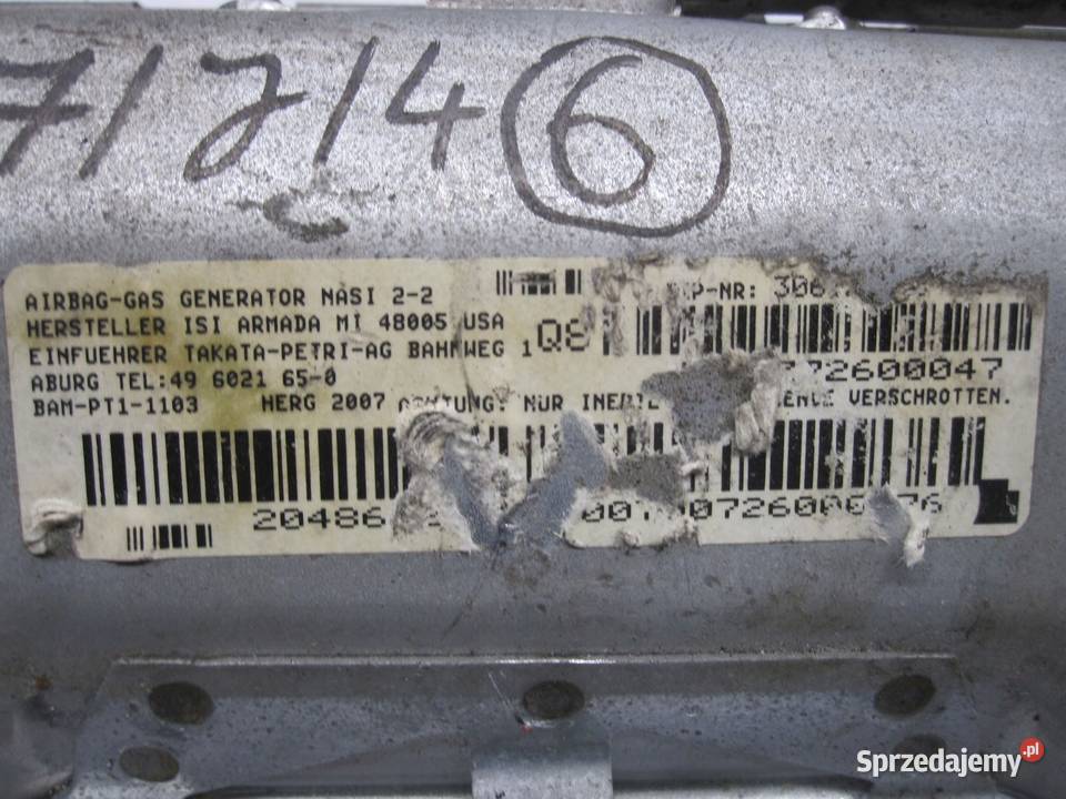 MERCEDES W204 07r AIRBAG poduszka kolanowa osobowe Poduszki powietrzne