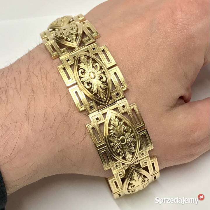 Złota BRANSOLETKA damska 14K zdobiona złote