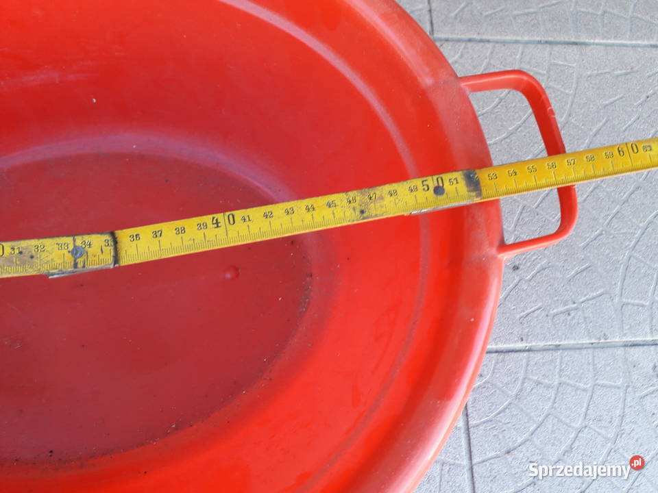 Wanienka plastikowa czerwona owalna z uchwytami małopolskie Kraków sprzedam