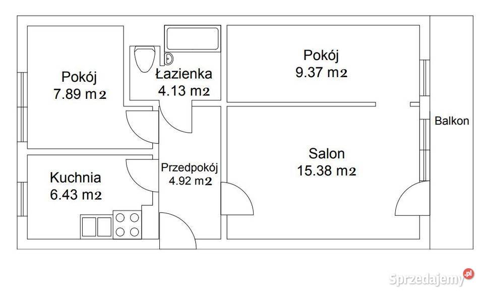 Mieszkanie 4812m2 w pobliżu Puszczy 48.12m2 Hajnówka
