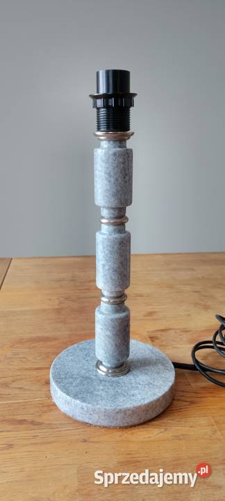 Lampa stołowa klasyczna z kamienia nowy abażur Joniec sprzedam