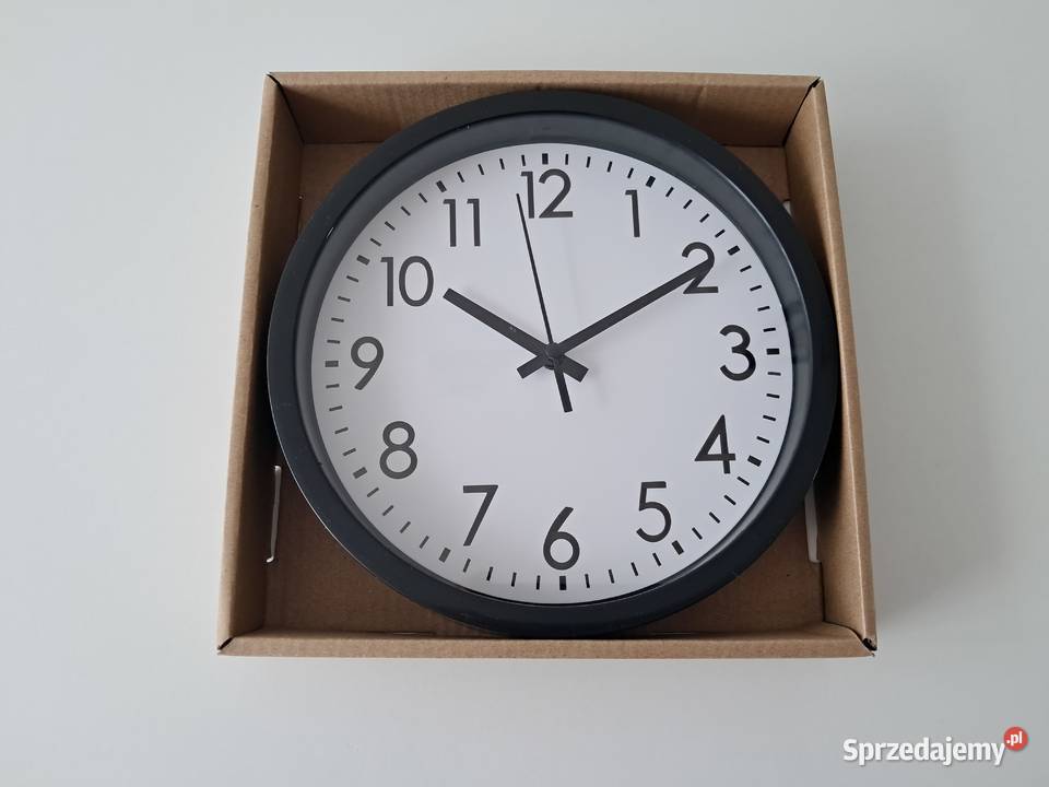 Zegar ścienny czarny okrągły do sprzedania Zegary Kraków