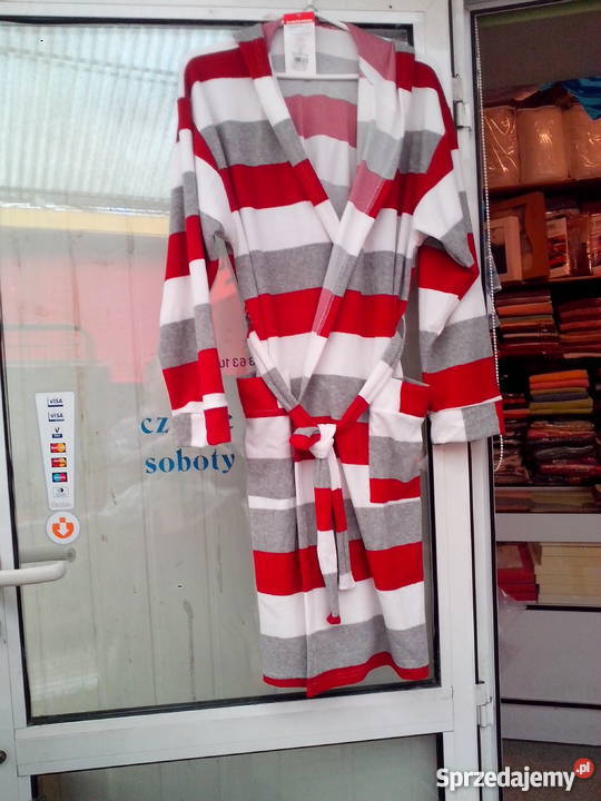 Szlafrok z kapturem wiązane dzianina frote Inna marka Piżamy i szlafroki mazowieckie Warszawa
