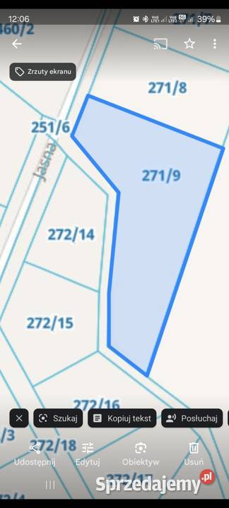 Działka Grabina 1800m2 94zł/m2 Płock