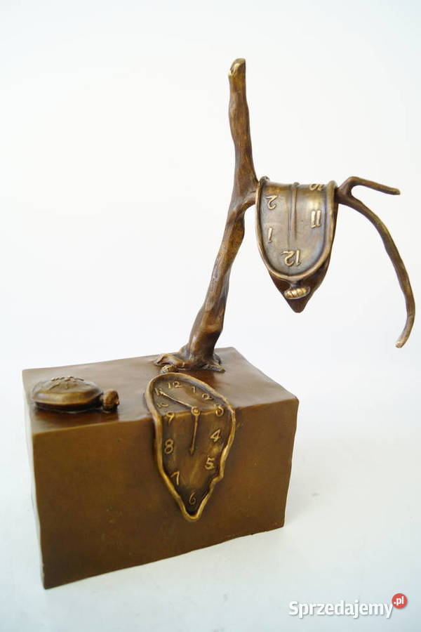Figura z brązu rzeźba wg Salvador Dali zegar wielkopolskie Gizałki