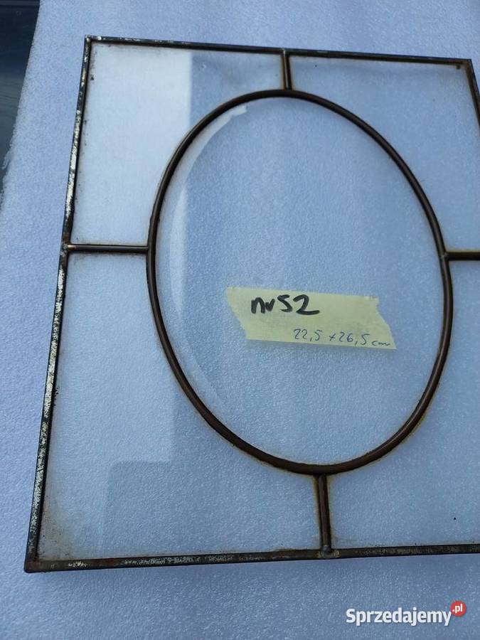 52 Witraż frontu starego zegara szafki szkło Tczew