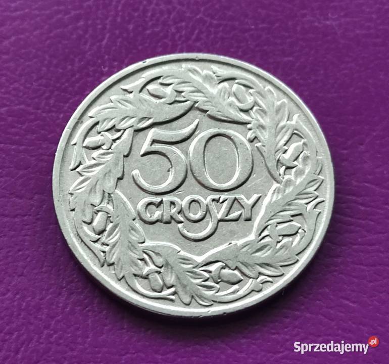 Moneta przedwojenna Sanacja II RP 50 groszy 1923 Pruszków