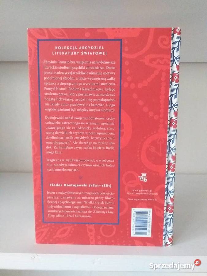 Zbrodnia i kara Fiodor Dostojewski literatura piękna - proza zagraniczna Warszawa