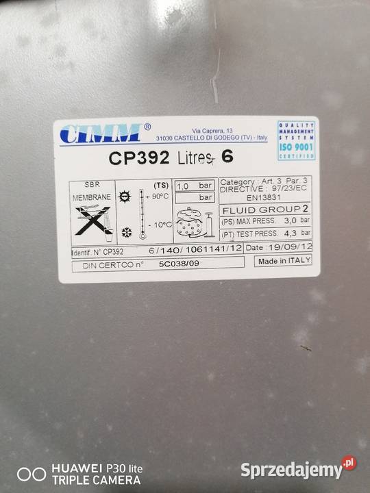 Naczynie przeponowe wyrównawcze Ariston T223 MI sprzedam