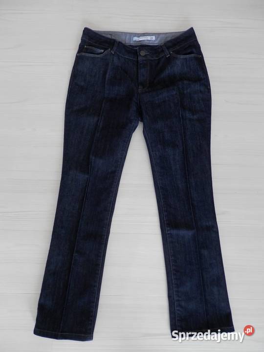 Spodnie Zara Dżinsy Jeansy Granatowe Klasyczne Łomża