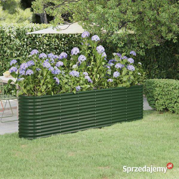 vidaXL Podwyższona donica stal