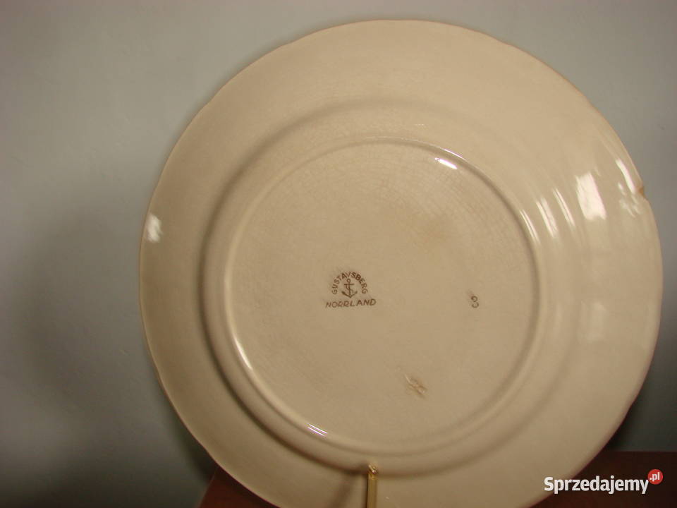 Gustavsberg Norrland porcelanowy talerz Pruszcz Gdański