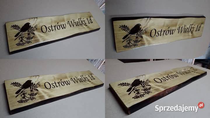Szyld drewniany ręcznie wykonany na zamówienie z Roczyny