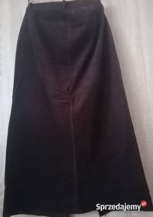 Spódniczka maxi ze sztruksu brązowa XL Łódź