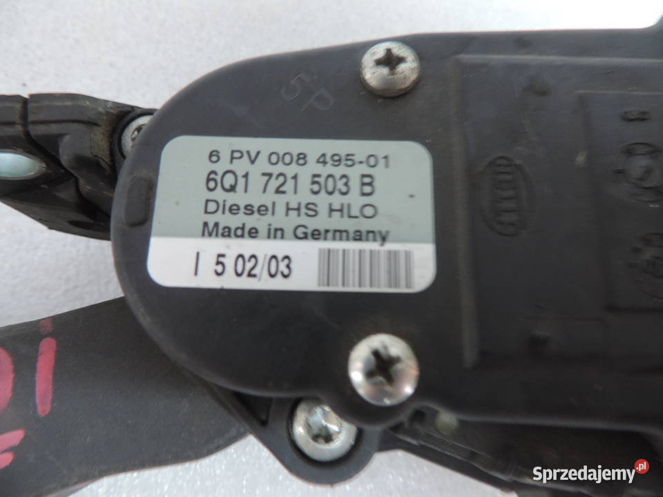 POTENCJOMETR PEDAŁ GAZU VW POLO 9N SEAT INIZA 3 Nowy Sącz sprzedam