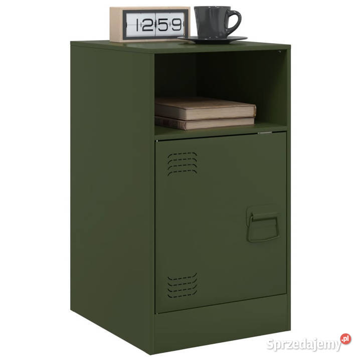 Szafka nocna oliwkowa zieleń 345x39x62 stal