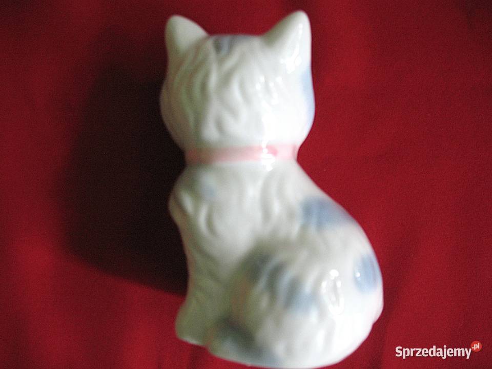 Kot figurka mały uroczy kotek 10 x 6 x 5 biały mazowieckie Siedlce