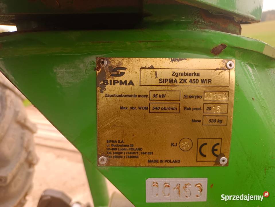 Sprzedam zgrabiarkę karuze lowa Sipma ZK 450 nieuszkodzony Raczki