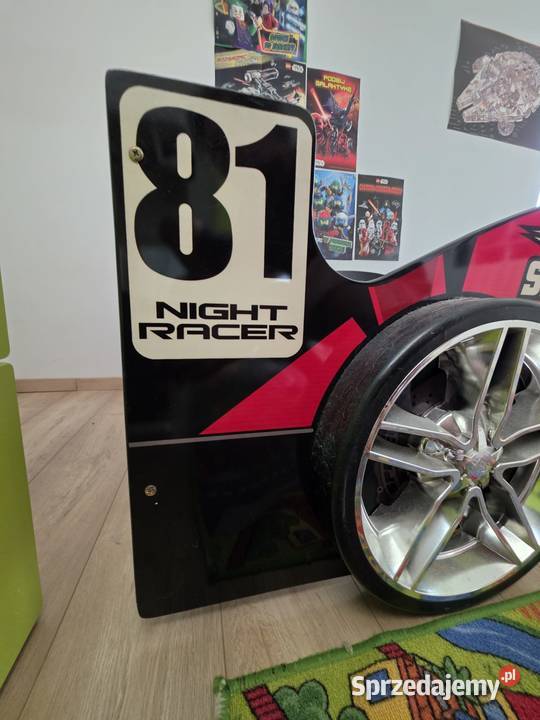 Łóżko auto wyścigowe MRX Black 90x200 materac Kraków