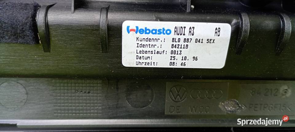 Audi A3 8L Szyberdach 8L0887041 Iłownica