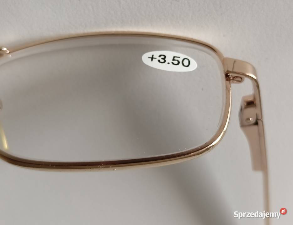 Okulary korekcyjne plusy 350 Szkło z PRLUu