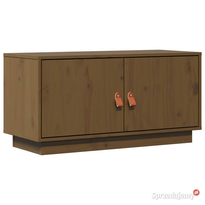 Szafka pod TV miodowy brąz 80x34x40 lite drewno RTV mazowieckie Warszawa