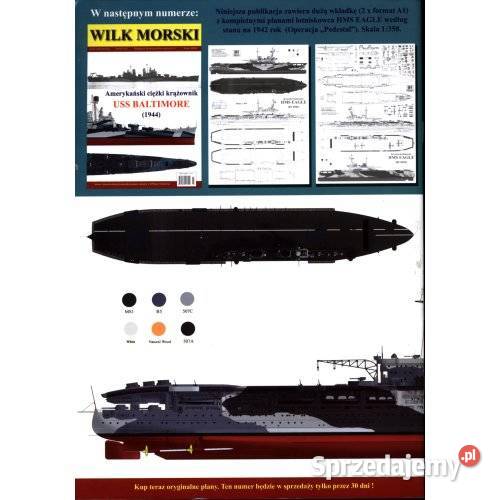 Wilk Morski 22012 HMS Eagle 1942 plany 1350 śląskie