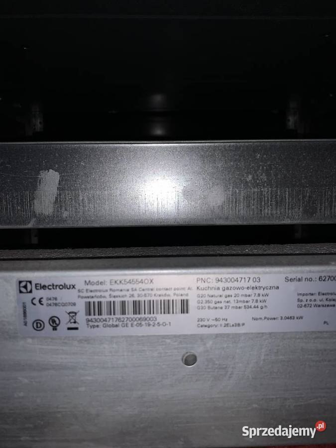 Kuchenka gazowoelektryczna Electrolux Radom