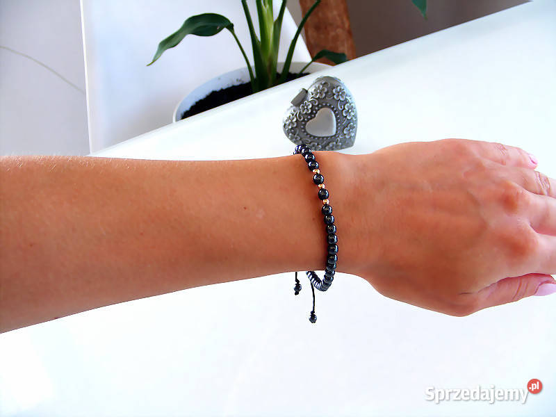 Bransoletka damska Trzej Aniołowie złotohematyt łódzkie