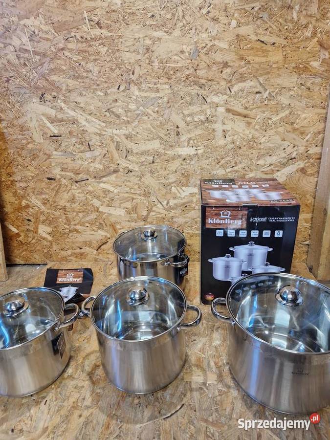 Garnki stalowe KLONBERG 2532 INDUKCJA ZESTAW 8EL Głogowa