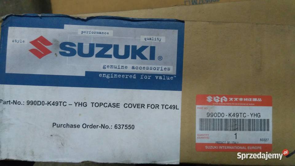 NOWA NAKŁADKA KUFRA SUZUKI TC49L TOP CASE COVER Akcesoria Bielsk Podlaski