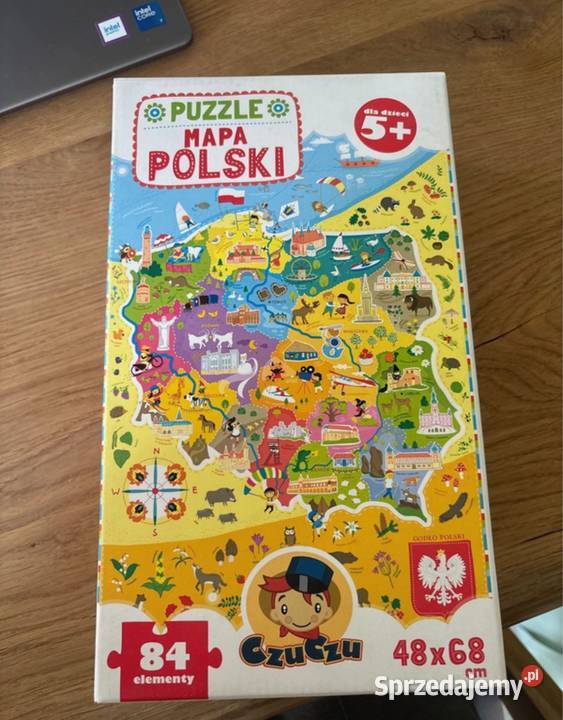 Puzzle obserwacyjne Mapa Polski czuczu Katowice