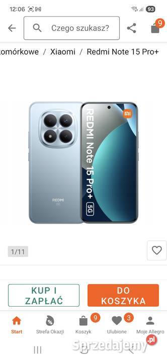 Xiaomi redmi note 15pro plus 8256Gb pomorskie