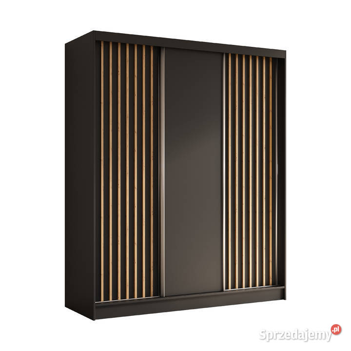 Duża szafa sypialniana 180 z lamelami śląskie