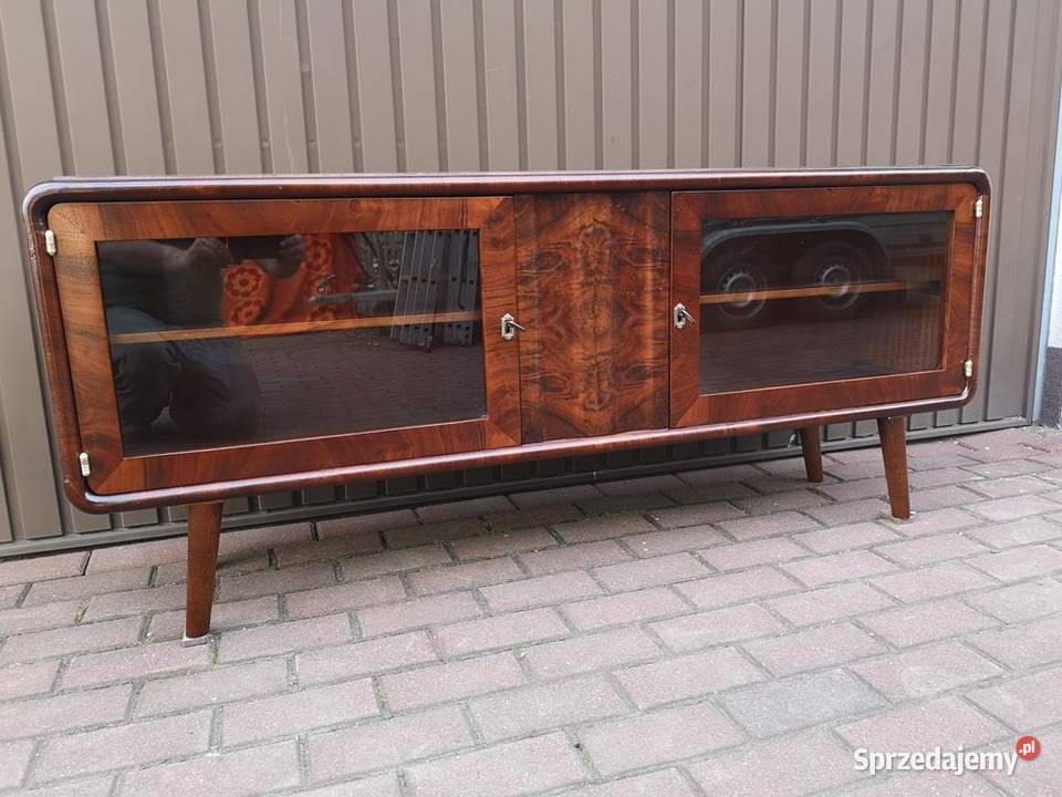 Komoda ARTDECO Orzech RTV Niska Unikat 155 Stara
