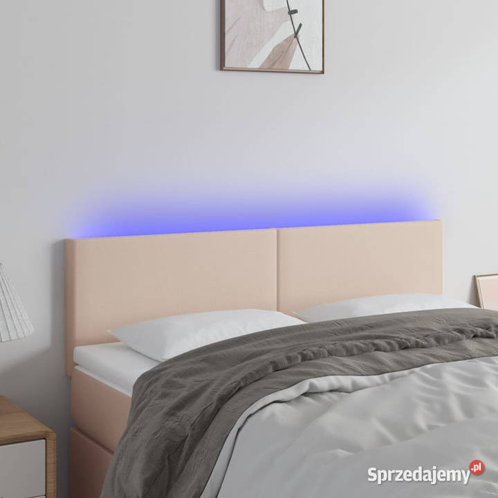 Zagłówek do łóżka z LED cappuccino 144x5x7888 Warszawa