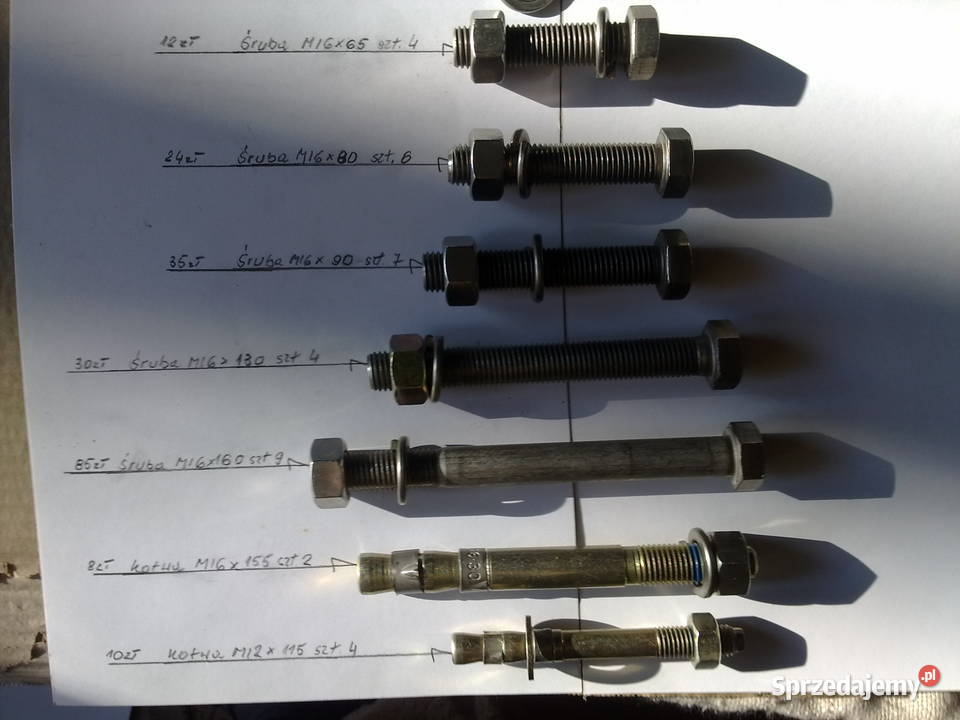 Złącza śrubowe nierdzewne M16 Lublin