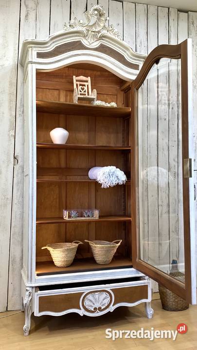 Biblioteka witryna LUDWIK XV Antyk biała 1913 r Gdańsk