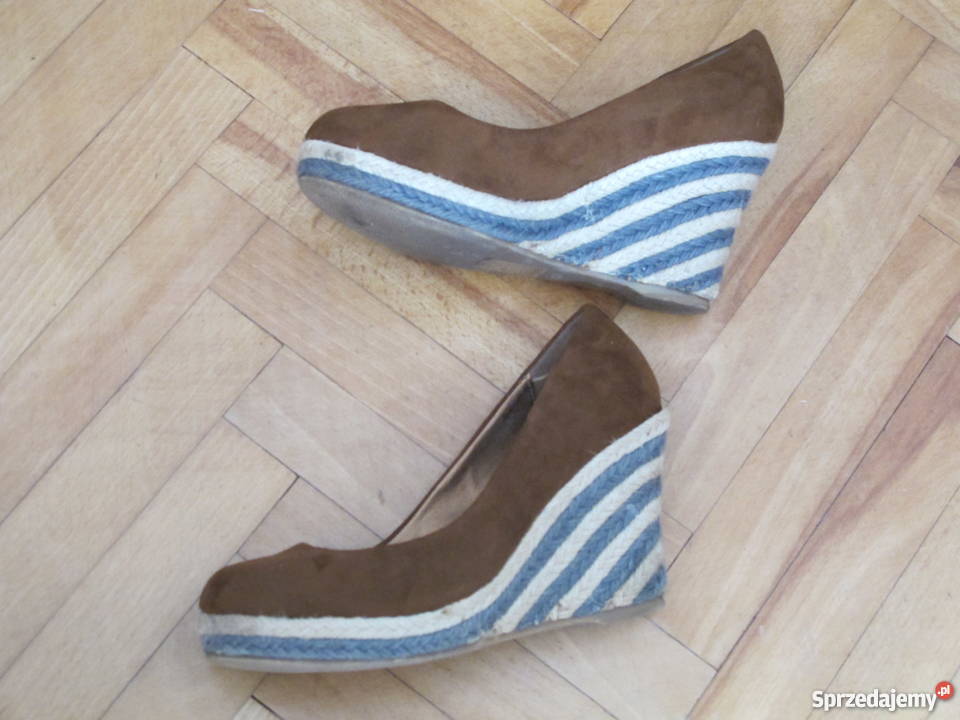 Buty Mode Queen 36 skórzane na koturnie Rozmiar 36 Obuwie