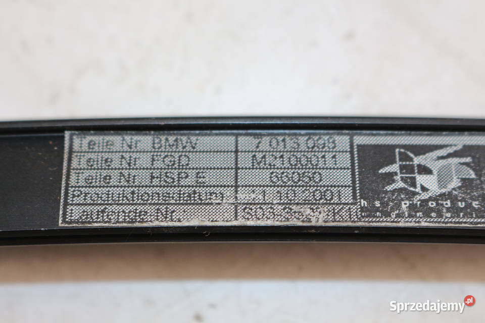 BMW 7 E65 ADAPTER ROLETY DRZWI TYŁ LEWY 7013099 Wyposażenie wnętrza Prochowice