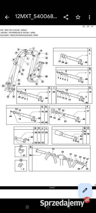 Koparka Mecalac 12MXT Oryginalne sworznie Wrocław