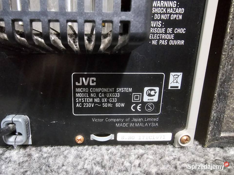 Wieża stereo JVC UXG33 wysyłka małopolskie Kraków sprzedam