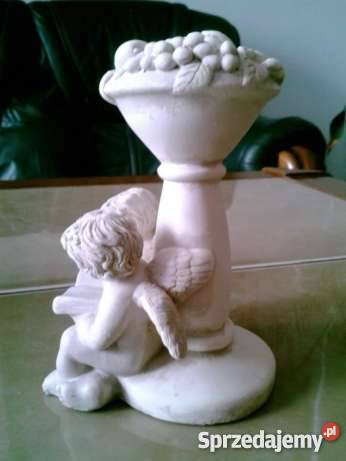Antyk świecznik z aniołkami Janów Lubelski